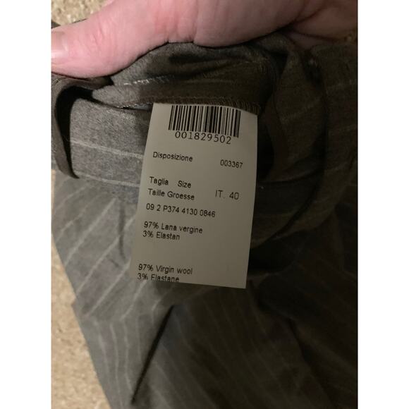 Piazza Sempione Gray brown Wool Pants 4 sophia - Picture 10 of 13